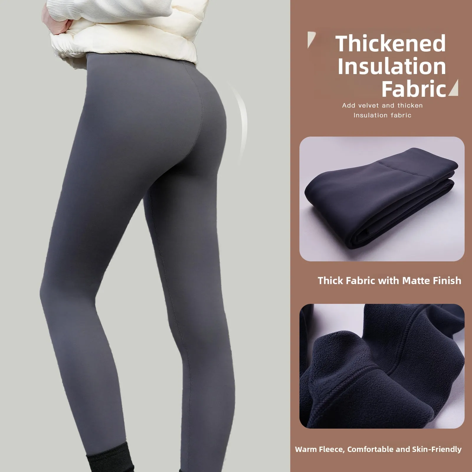 Women's Thi Yoga Pants Autumn Winter New Sle Pure Color Butt Lifting Slimming Nine Points Can Be Worn outside Fem Pants