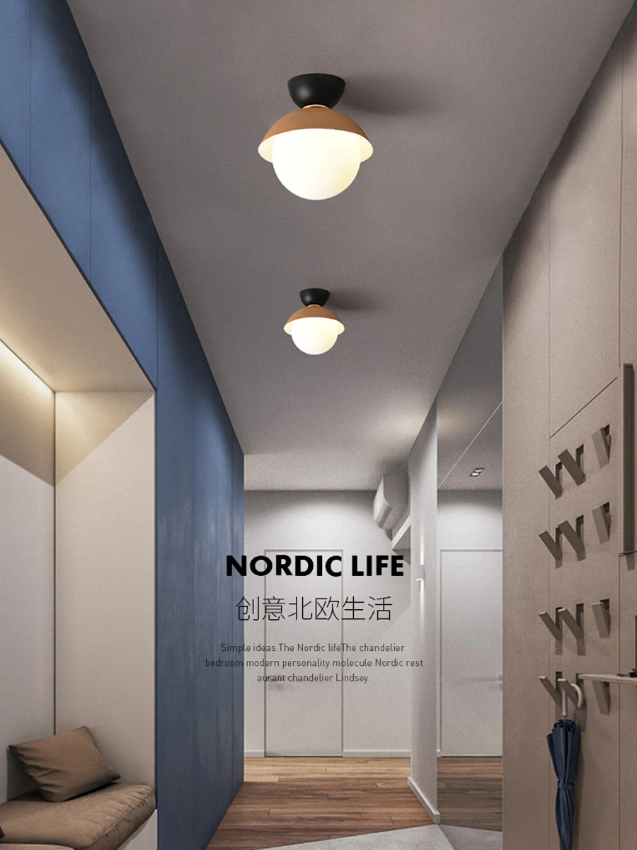 

Nordic Corridor Ceiling Light Led Macaron Color Living Room Lights Simple Indoor Home Lighting Ceiling Kitchen Ceiling Lamps