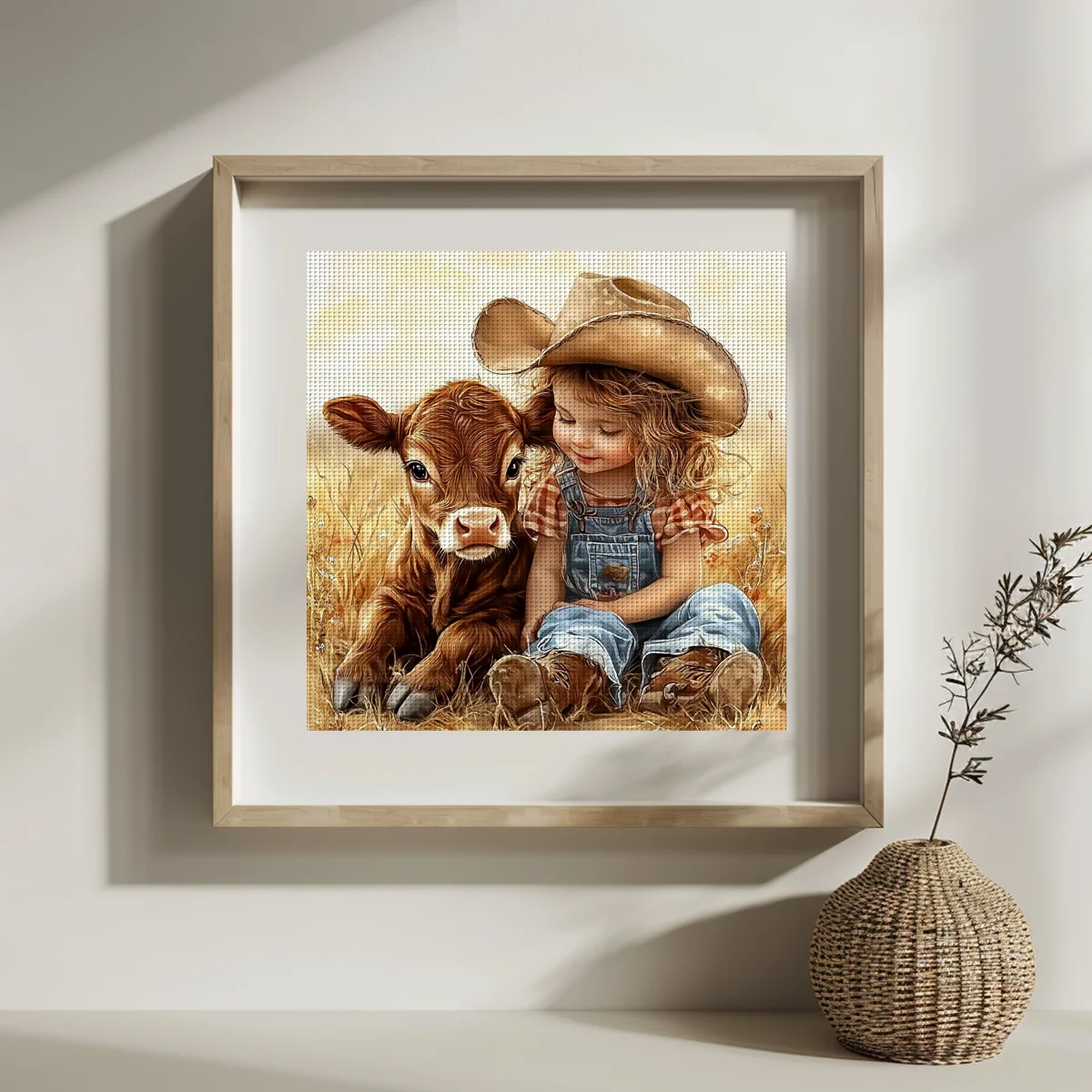 1 قطعة 30X30 سنتيمتر/11.8 بوصة كاوبوي مختوم عبر الابره عدة لتقوم بها بنفسك عدة 11CT/14CT لتقوم بها بنفسك المطرزة مجموعة لتقوم بها بنفسك عبر الابره مجموعة الفرح يوم الأحد #2