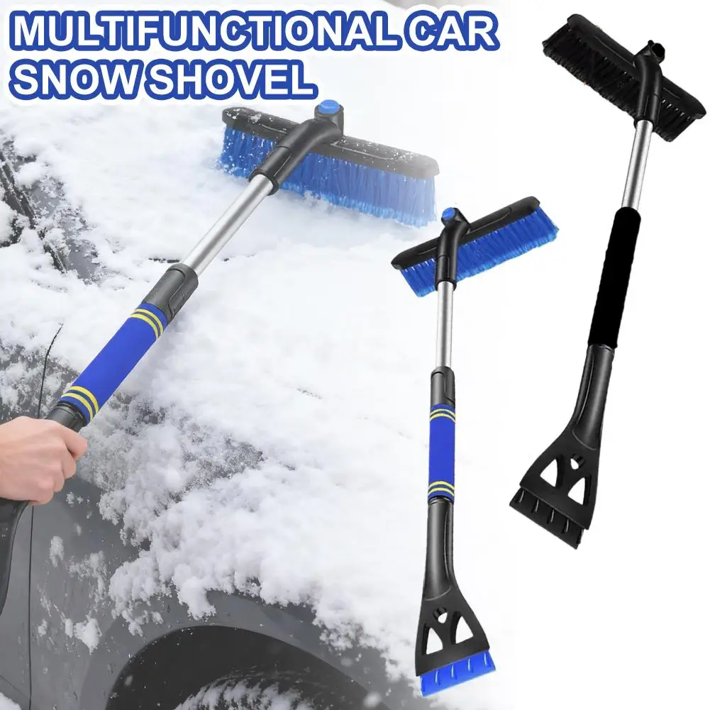 Multi-purpose Car Cleaning Brush Deicing Shovel Removable Brush Windshield Snow Shovel Shovel Snow Car Retractable Dust Q1C5