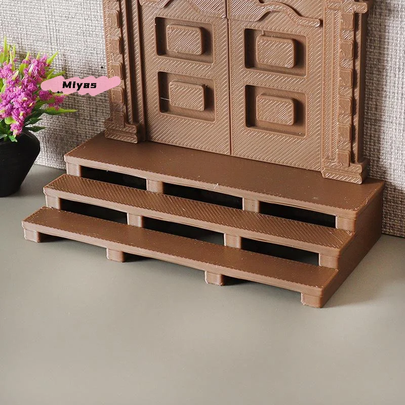 1 個ミニチュアドールハウス階段モデルシミュレーション DIY マイクロ風景屋外階段装飾ドールハウス家具アクセサリー