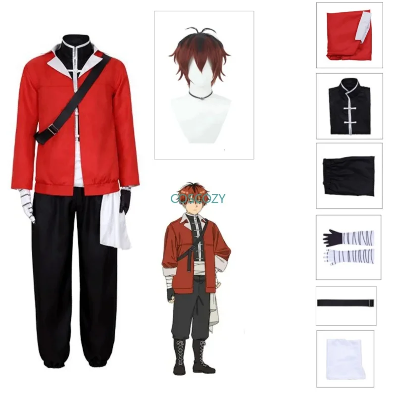 Strong Cosplay Costume Wig Anime Freeze Beyond Journey's End Jacket Uniform Outfit Halloween Party Costume for Men Women Cosplay