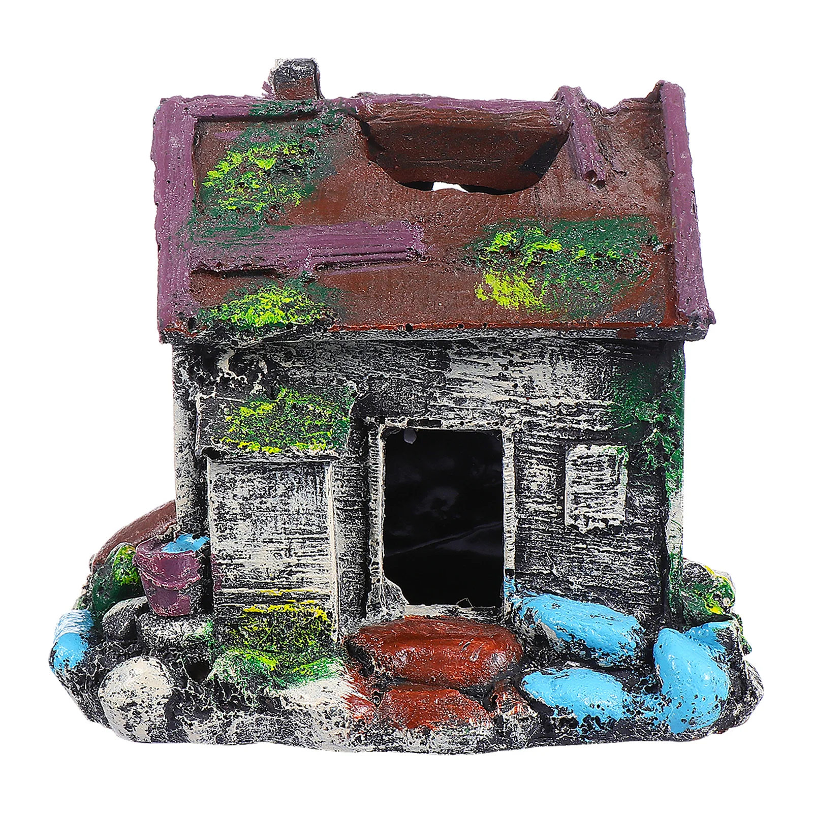 

Aquarium Fish Tank Ornament Resin House Shelter Natural Fish Hiding Cave Decoration Aquarium Ornament Hiding Cave Craft