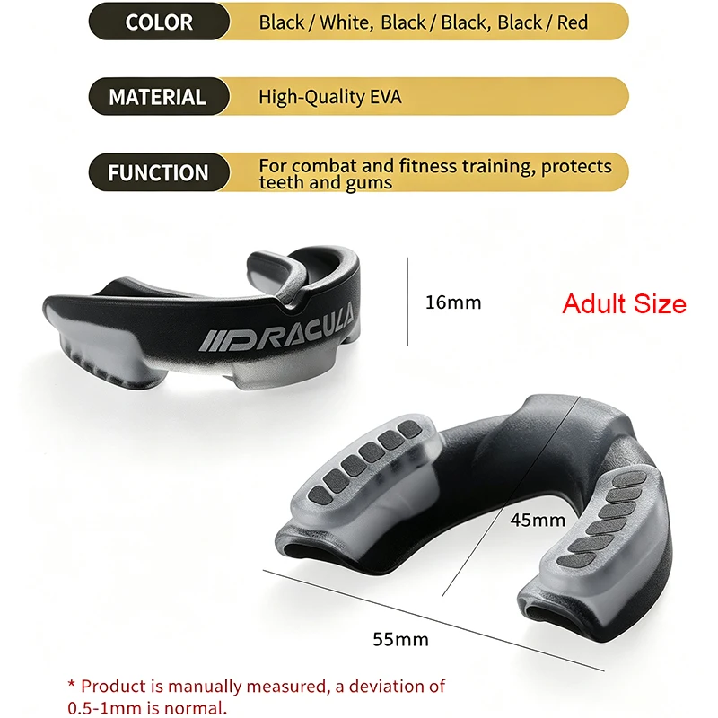 Kids Adults Boxing Gum Shield Mouth Guard Shock‑Absorbing Remoldable Sports Mouthpiece MMA Muay Thai Kickboxing Teeth Protection