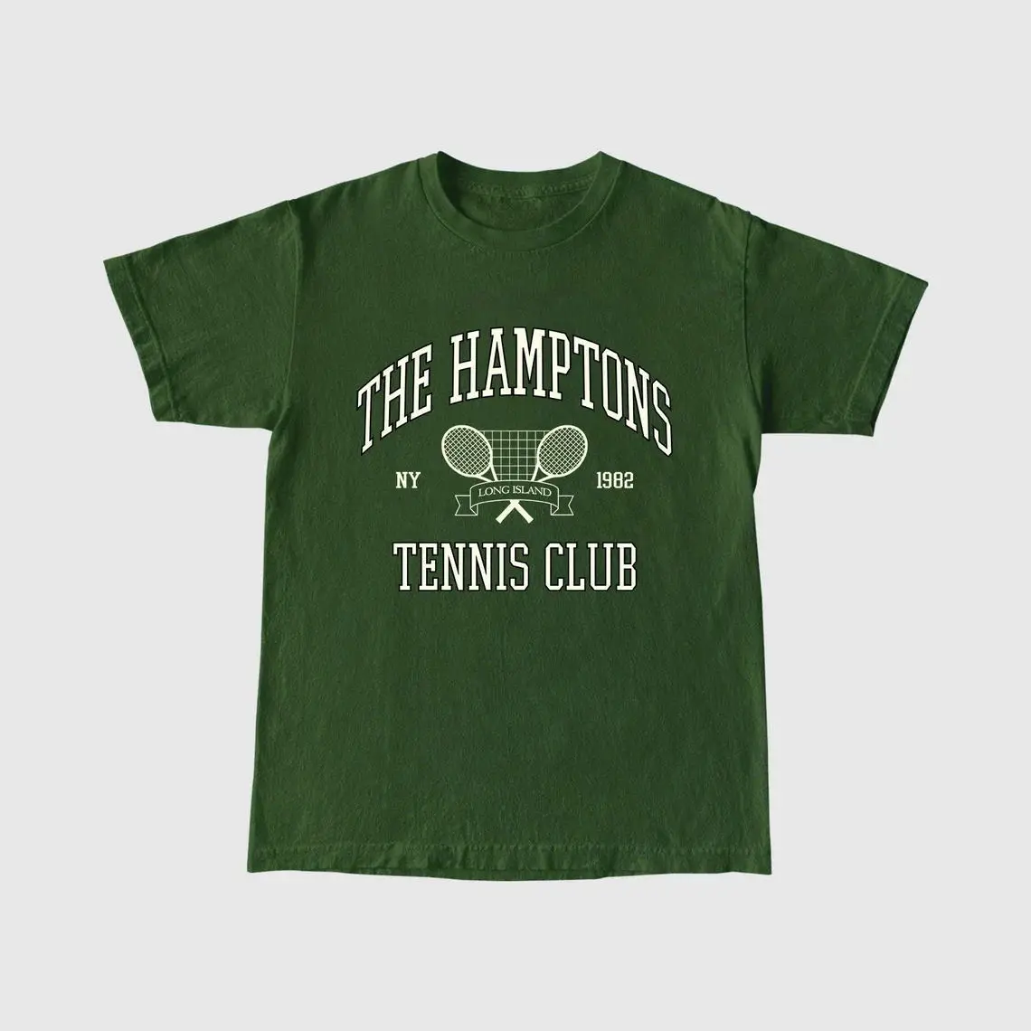 The Hamptons Tennis Club American Retro Style Unisex T shirts Short Sleeve Loose Cotton Summer Outfit Tumblr Sport Rich Tees