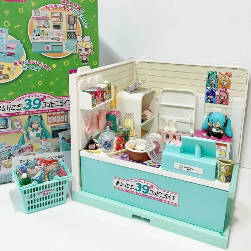 Genuine Re-Ment Hatsune Miku Convenience Store Miniature Anime Figure Secret Wonderland Collection Party On Desk Model Gift Toy view 2