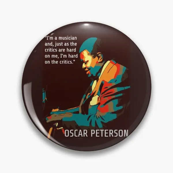 Oscar Peterson  Soft Button Pin Funny Collar Hat Jewelry Clothes Badge Lover Fashion Cute Gift Women Lapel Pin Creative Decor