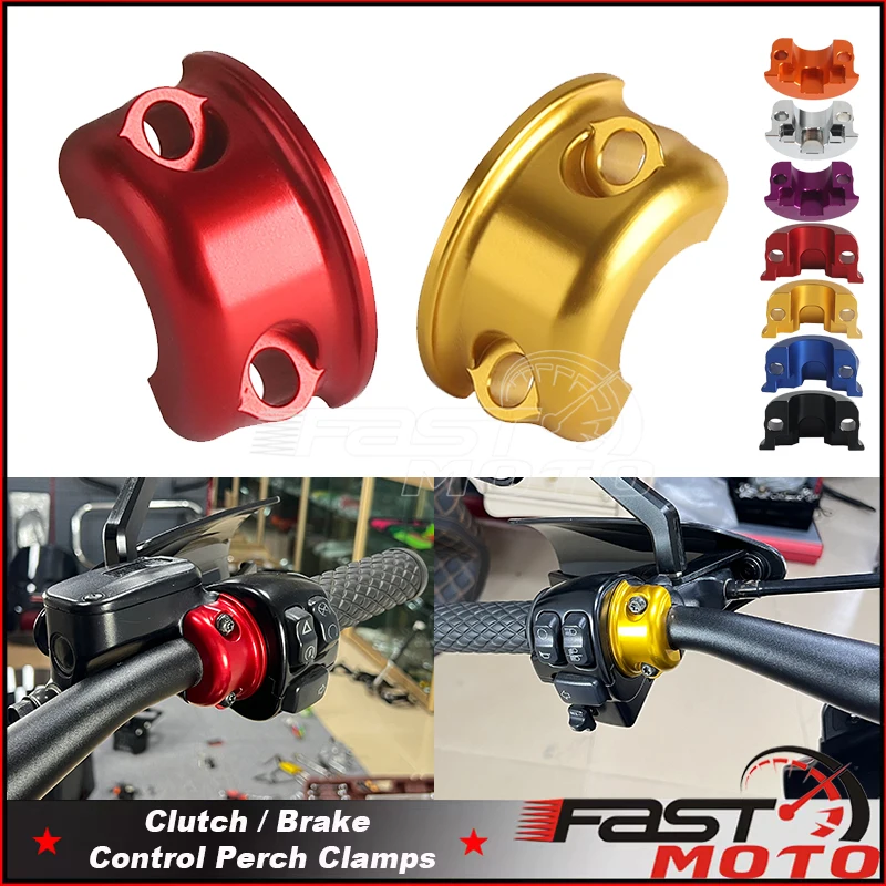 Motorcycle Handle Bar Clamp Cover Clutch Brake Master Cylinder Clamp For Harley Softail Sportster Dyna Touring Road Street Glide