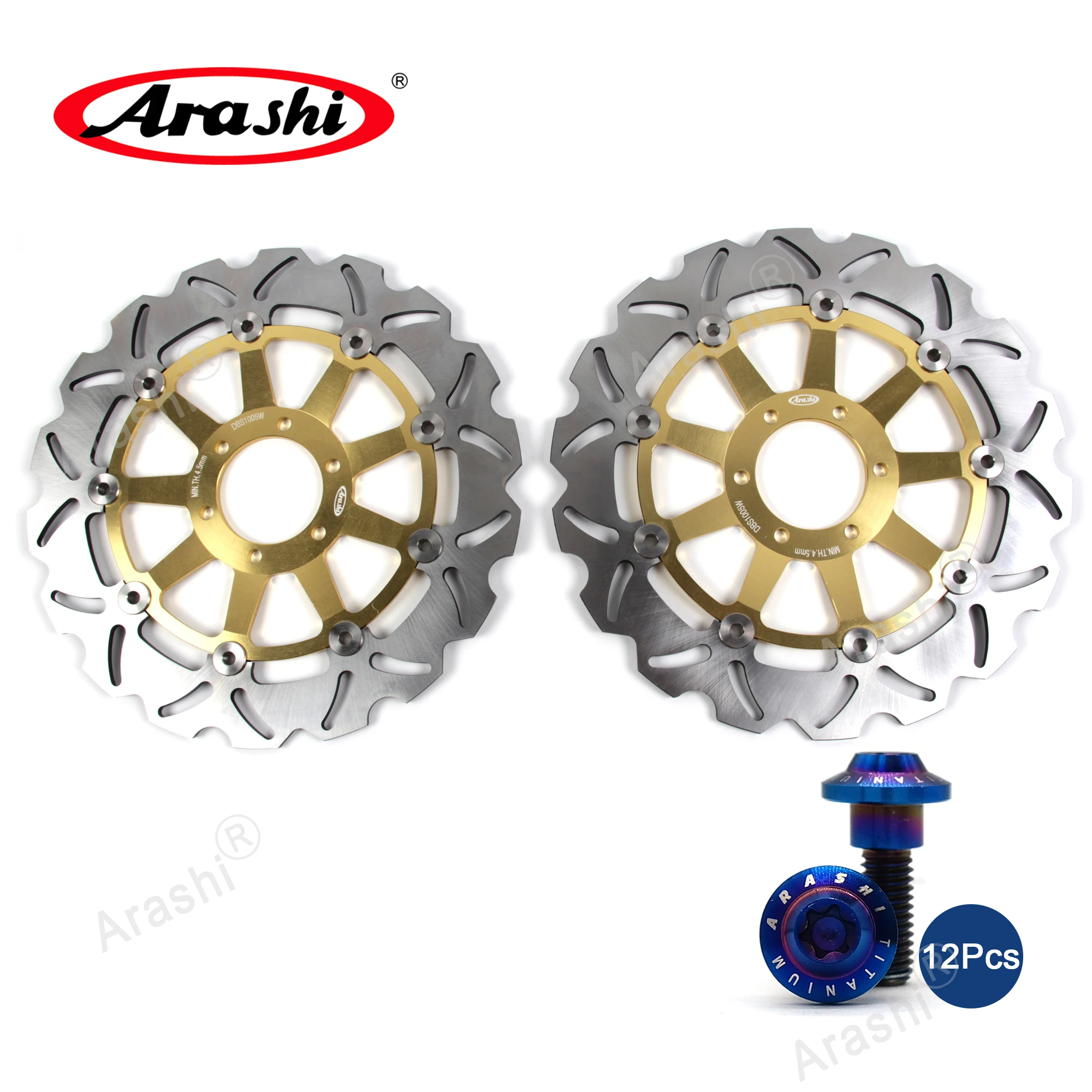 ARASHI  For YAMAHA TZ COMPETITION 125 CNC Front Brake Rotors Floating Disc TZ125  / TZ GP 250 TZ250GP 1996 1997 / R1-Z 250 1997