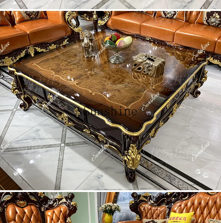 

Villa large apartment American solid wood square living room generous few simple and modern FT