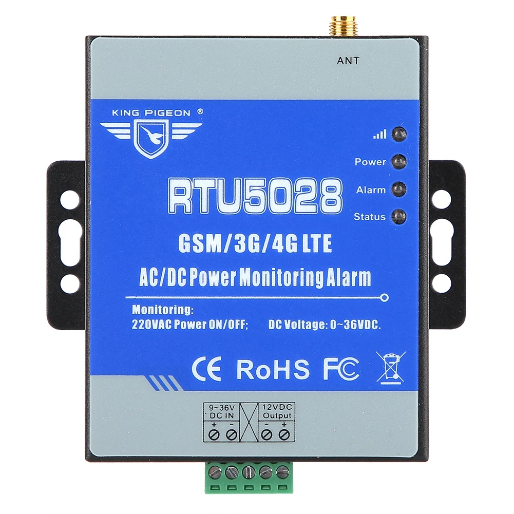 RTU5028 GSM Alarm GSM Power Voltage Status Monitoring Power Failure/Recover Alarm Alert 100-240V