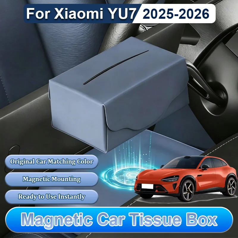 Для Xiaomi YU7 2025 2026 MX11: Магнитный держатель для салфеток в автомобиль, простой в установке, портативный, безопасный, специализированный аксессуар для интерьера автомобиля