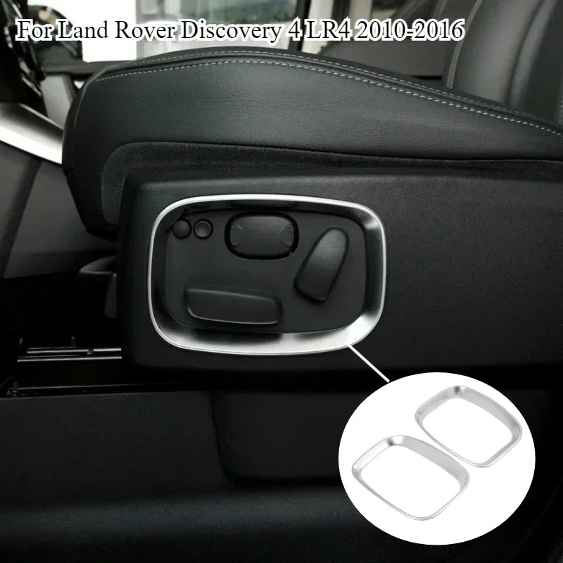 

For Land Rover Discovery 4 LR4 10-16 Silver Seat Adjustment Frame Seat Button Cover Decorative Car Interior Upgrade Accessories