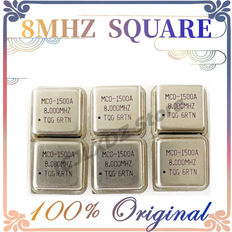 5pcs/lot New Original  Square half size 8m 4P OSC in-line active crystal oscillator 8MHz 4-pin oscillator clock dip In Stock