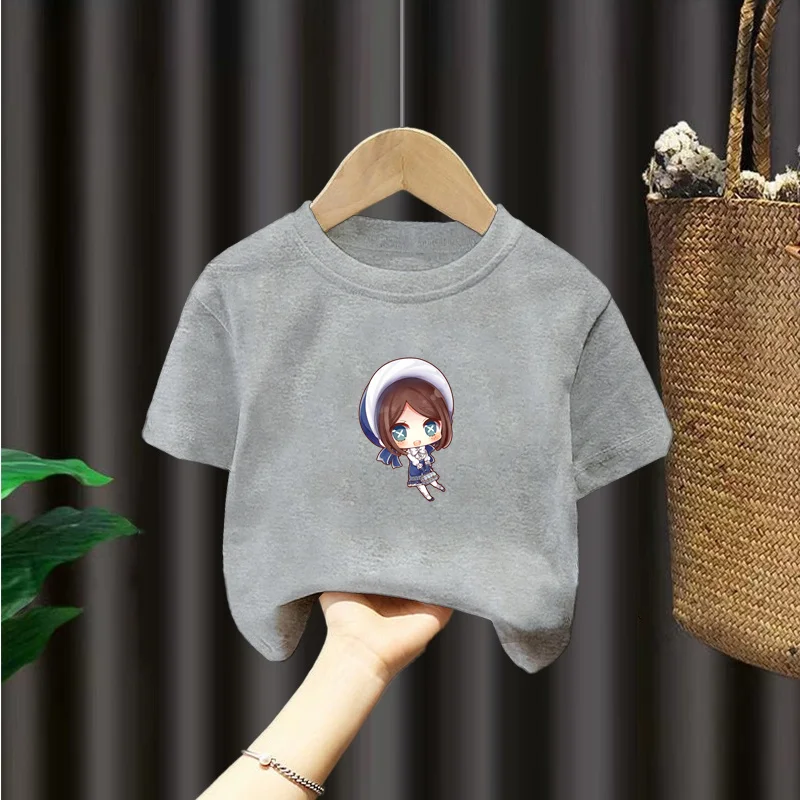 European and American sports and leisure street fashion cartoon animation 3D printing round neck long sleeve summer new models