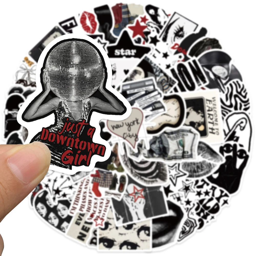 10/30/50/100pcs Downtown Girls Aesthetic Y2K Graffiti Stickers Decals Retro DIY Phone Laptop Waterproof Cool Sticker Packs image 4