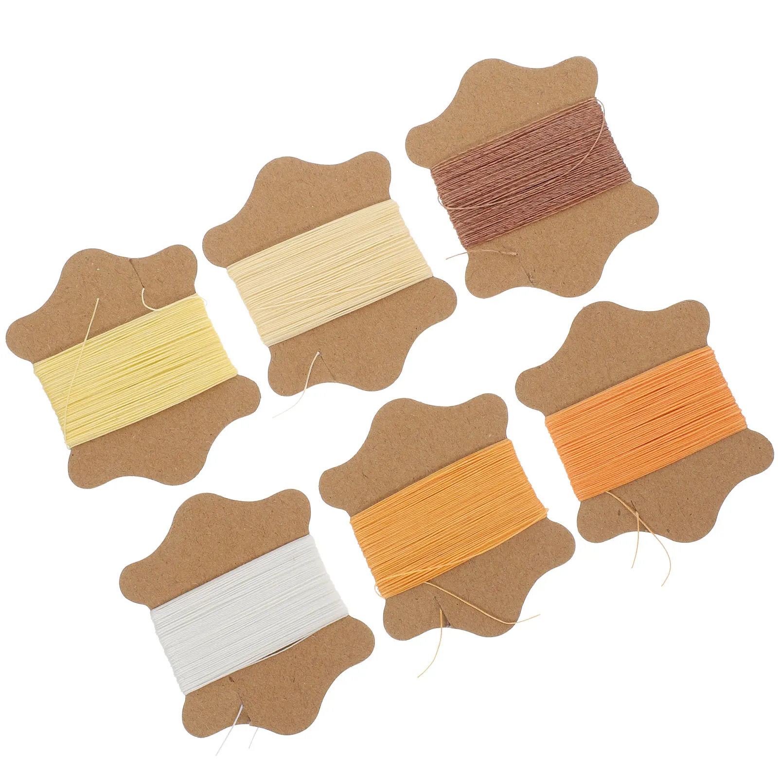 

6pcs 0.45mm Round Waxed Threads Sewing Thread Hand Stitching Thread for Craft DIY (Mixed Colors)