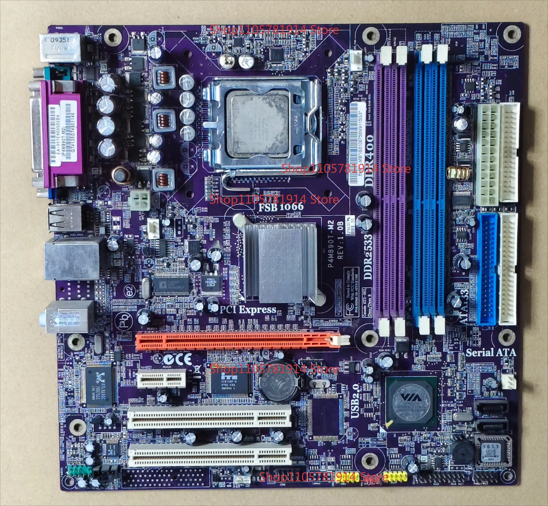 For The Elite Main Board P4M890T-M2, Support DDR DDR2 Generation, Second Generation Memory 775 Pins, Support 65nm Core