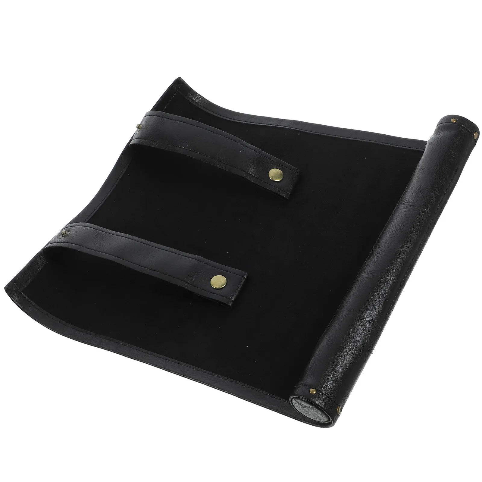 

Retro PU Roll Bag Zippered Foldable Travel Organizer Exquisite Workmanship Large Capacity Storage Gift Portable