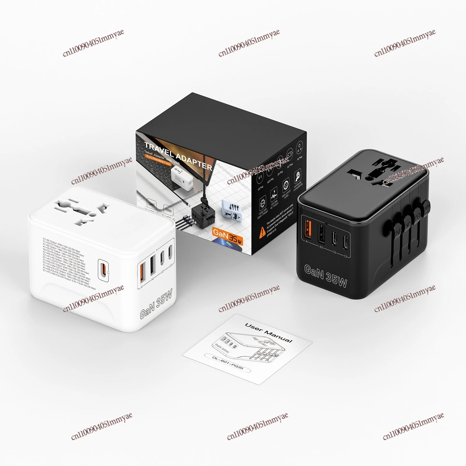 

Printed Conversion Socket 35W European British Standard US Standard Gallium Nitride Conversion Head Multifunctional Conversion