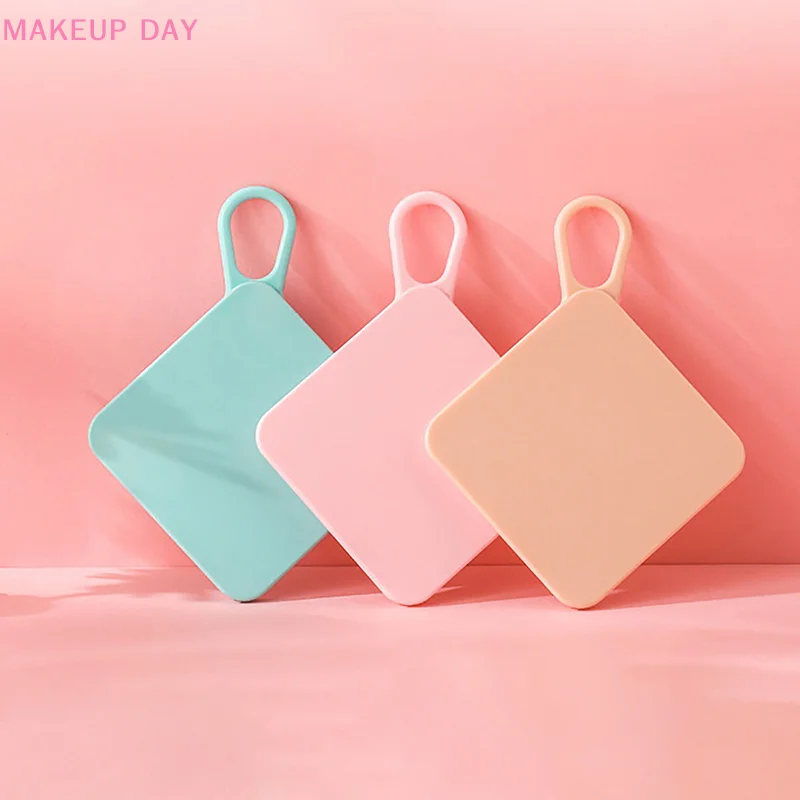 Small Quadrate Mirror Portable Sliding Cover Make-Up Mirror Mini Mirror Sliding Cover Handheld Mini Pocket Mirror Makeup Mirror