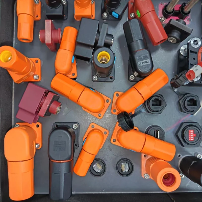 120A/200A 25/50mm² Energy Storage Connector Single Core High-Current Through Wall Terminal Waterproof Lithium Battery Connectors