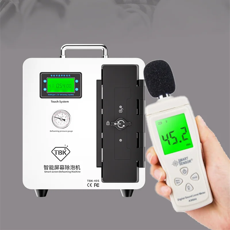 جهاز إزالة الفقاعات بشاشة LCD ذكية TBK 405 ، ضاغط هواء مدمج ، مساحة 15 بوصة ، هاتف محمول ، أجهزة لوحية ، آلة إزالة الفقاعات