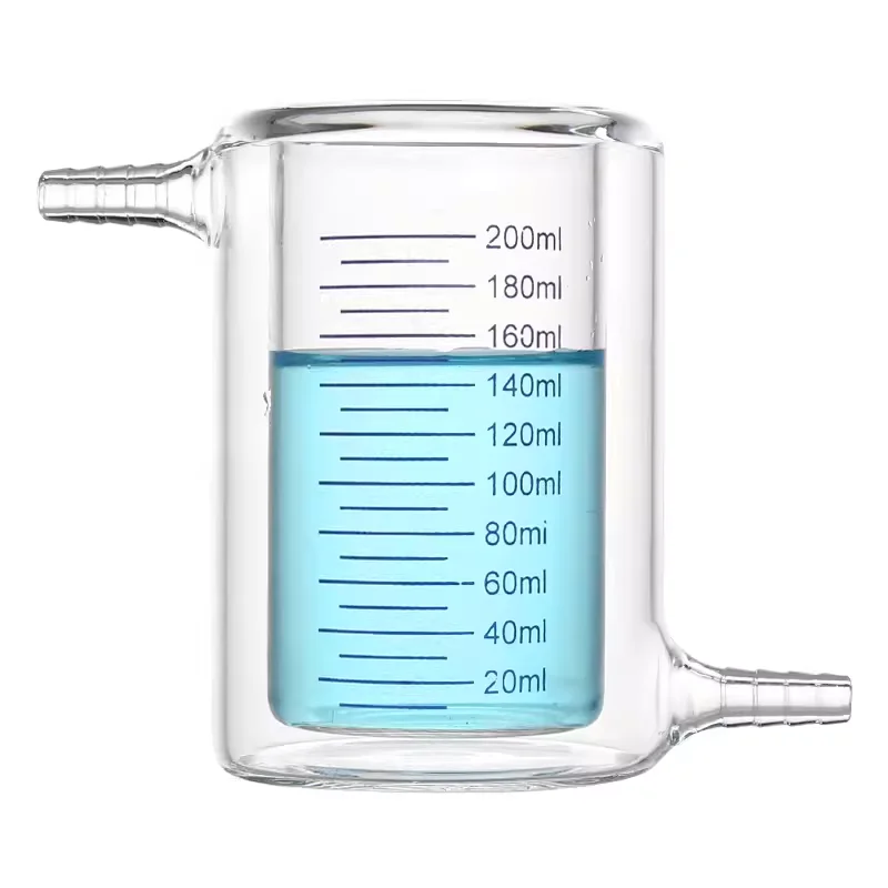 Laboratory double-layer jacketed beaker glass photocatalytic reactor with scale 10/25/50/100/150/250/500/1000/3000ml