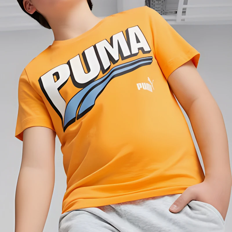 

Puma Authentic 2025 Autumn Kids' Sports Casual Round Neck Short Sleeve 680294-46