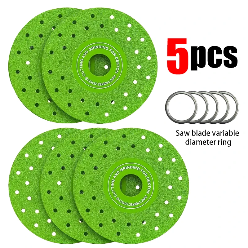3/5/10 قطعة شفرة منشار لوحة الصخور المسامية مقاس 4.5 بوصة، تشذيب وتطحن البلاط، صب الماس، تستخدم للألواح الصخرية والرخام والبلاط #6