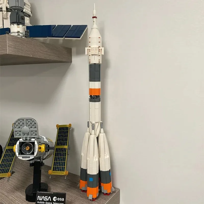 

R-7 Rocket Building Blocks Model, Space Station Compatible Bricks, Small Parts Aerospace DIY Set for Adult Collectors