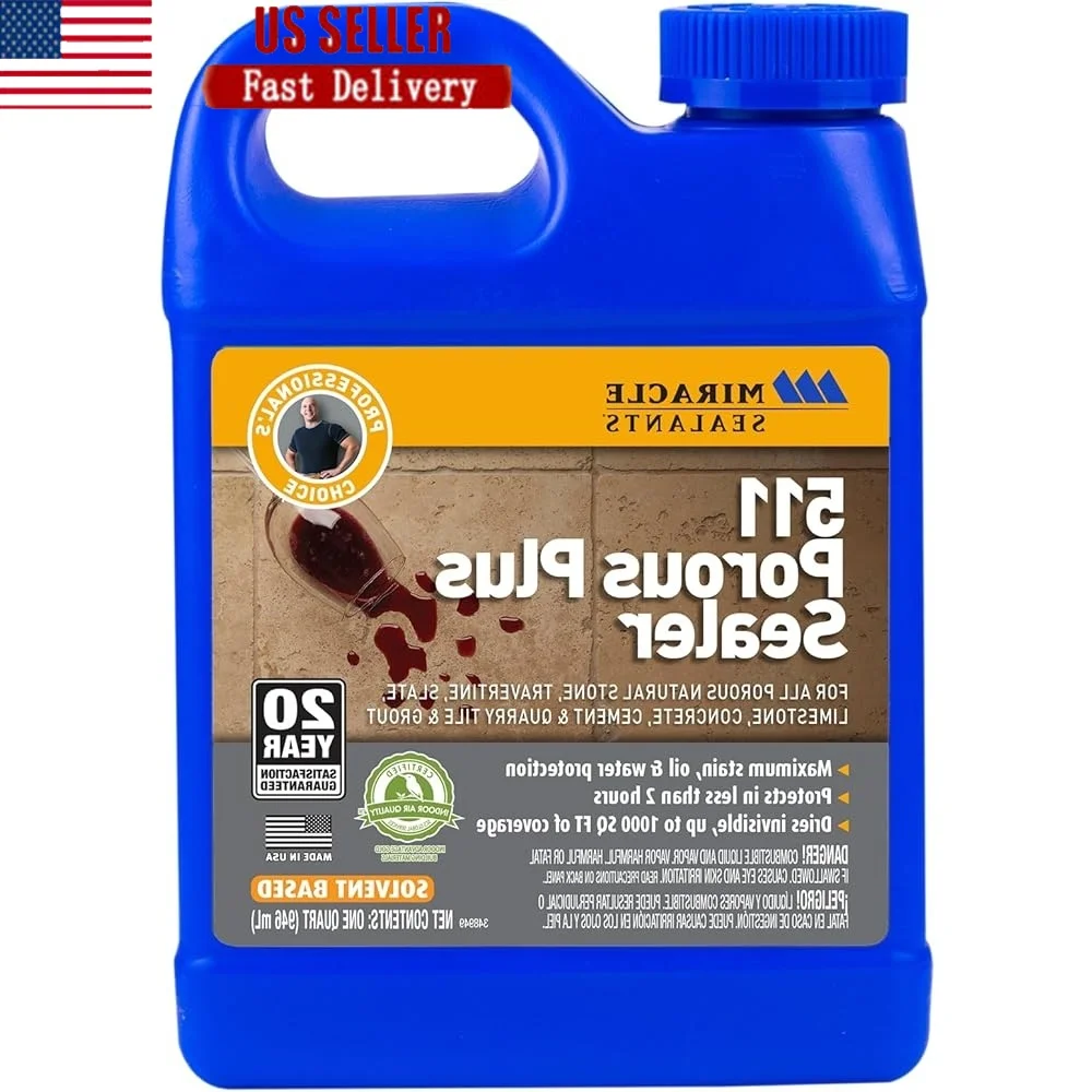 

511 Porous Plus Sealer Indoor Outdoor Use Superior Stain Protection Water Resistant Weather Resistant Coverage Terracotta Stone