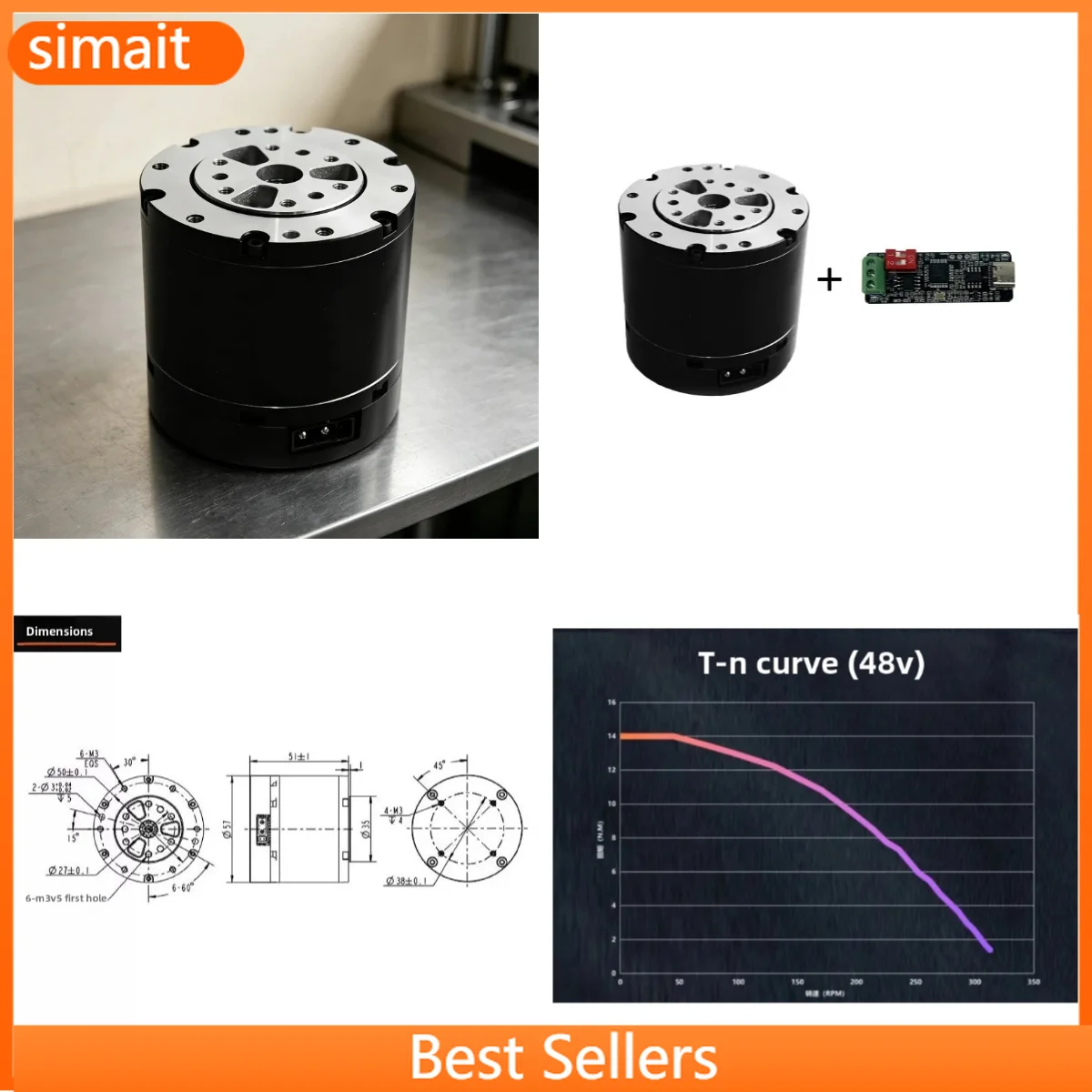 High Precision Integrated Direct Drive Joint Motor Module 00 14N.m 260rpm CW/CCW for Robot Industrial