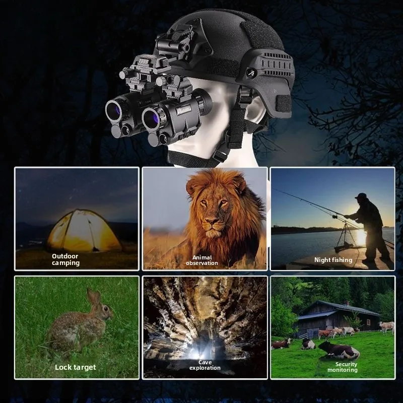 High definition digital headset infrared night vision NVG120a outdoor helmet cross binoculars