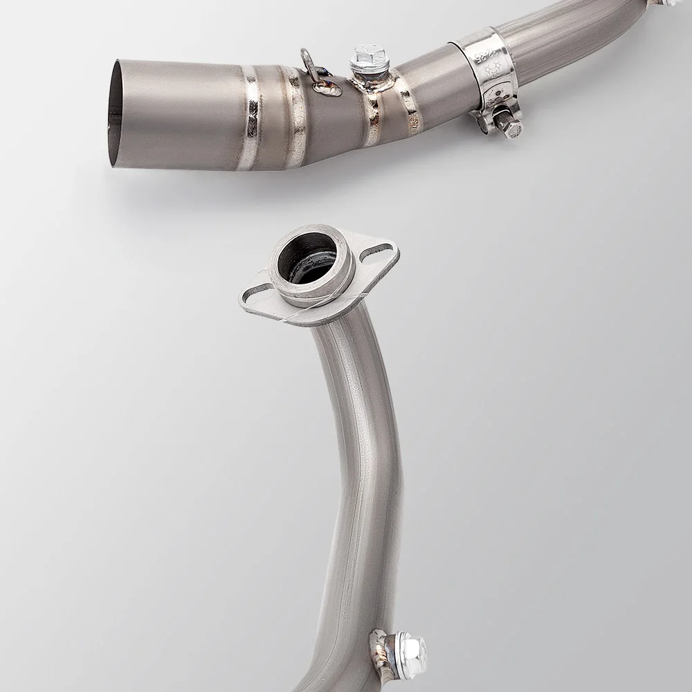 نظام عادم الدراجة النارية لـ Xmax XMAX300 2017-2024 أنبوب توصيل مركزي أمامي من التيتانيوم وكاتم صوت