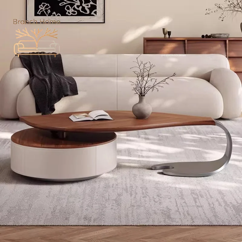 ！@Living Room Furniture Set Wooden Modern Nesting China Small Oval Shape Side Tea Table Design Leaf Shaped Coffee Table