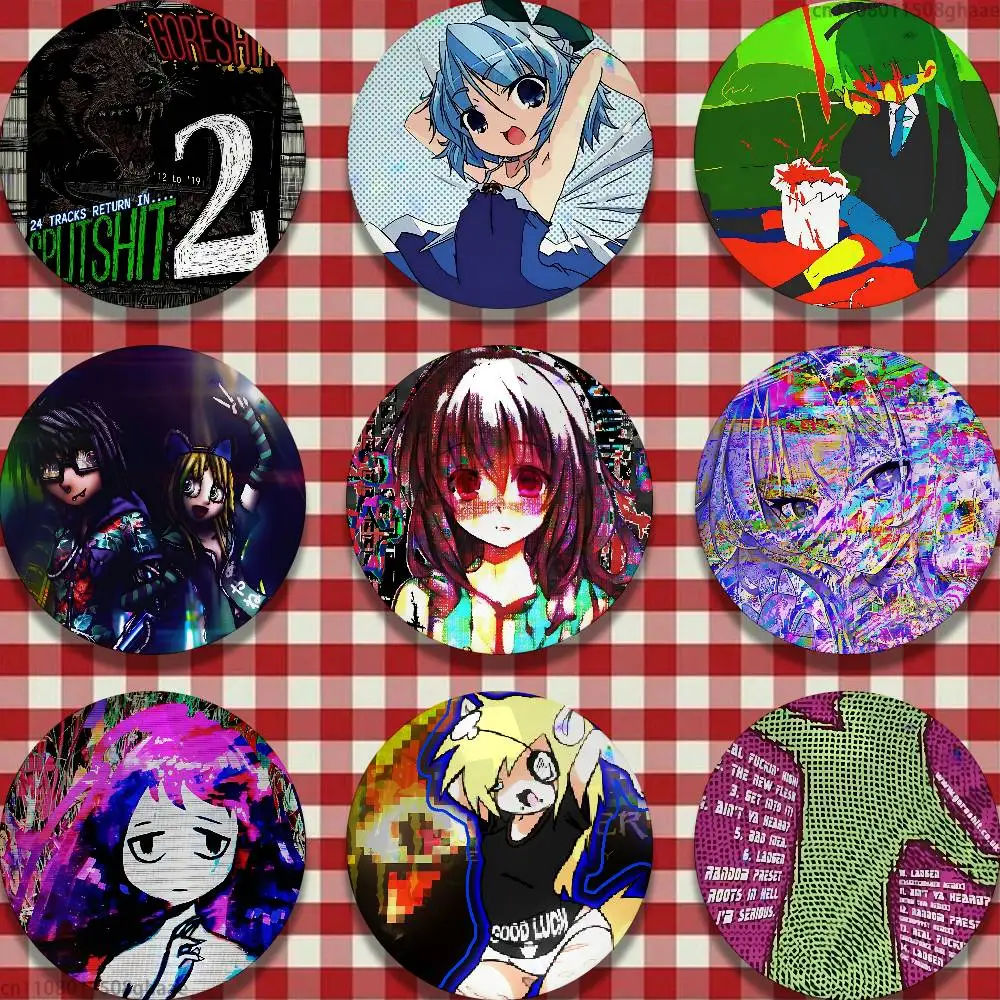 

Goreshit Album Cover 58mm Icon Badge Handmade Tinplate Brooch for Backpack Clothes Chest Ornament Gifts