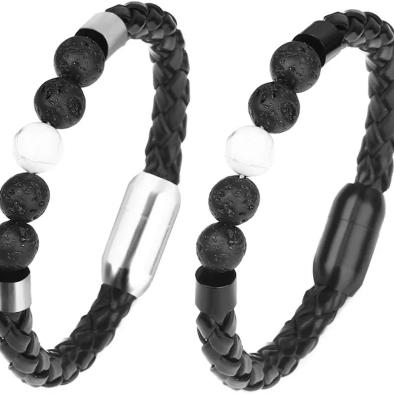 2 stuks roestvrijstalen magnetische sluiting lederen koord eindkap voor sieraden mannen vrouwen ketting armband doe-het-zelf maken benodigdheden ambachten