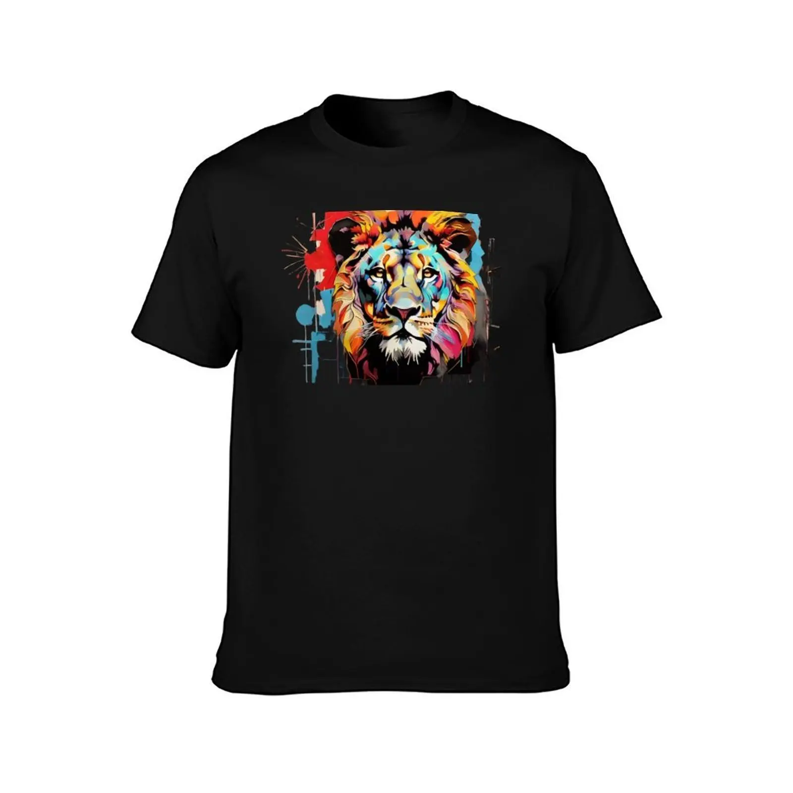 Vivid Fauve: A Pop Art Odyssey T-Shirt Summer Casual Cotton Tee Oversized Streetwear Tops Vintage Graphic Print 100% Cotton