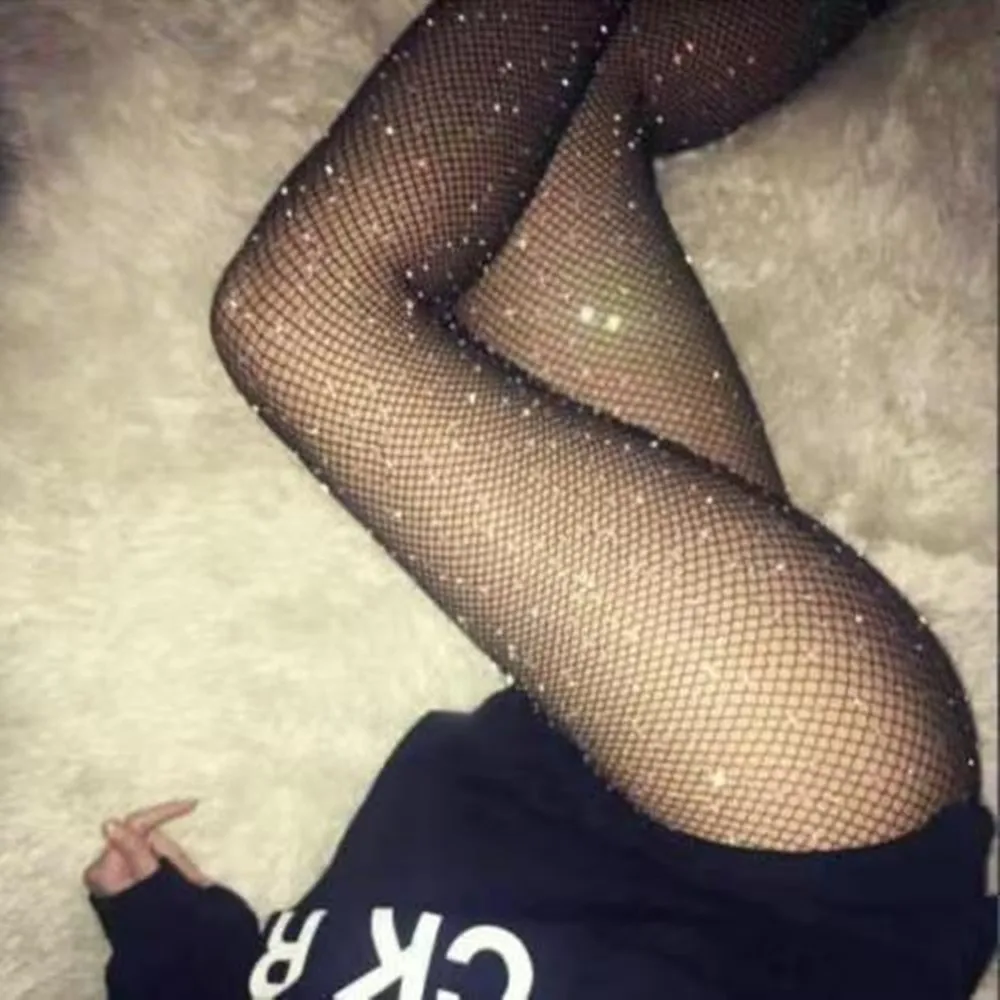Plus Size 120kg Curvy Fishnet Bodystocking Rhinestone Slimming Sexy Jumpsuit High Stretch Mesh Lingerie for Women Drop Shipping