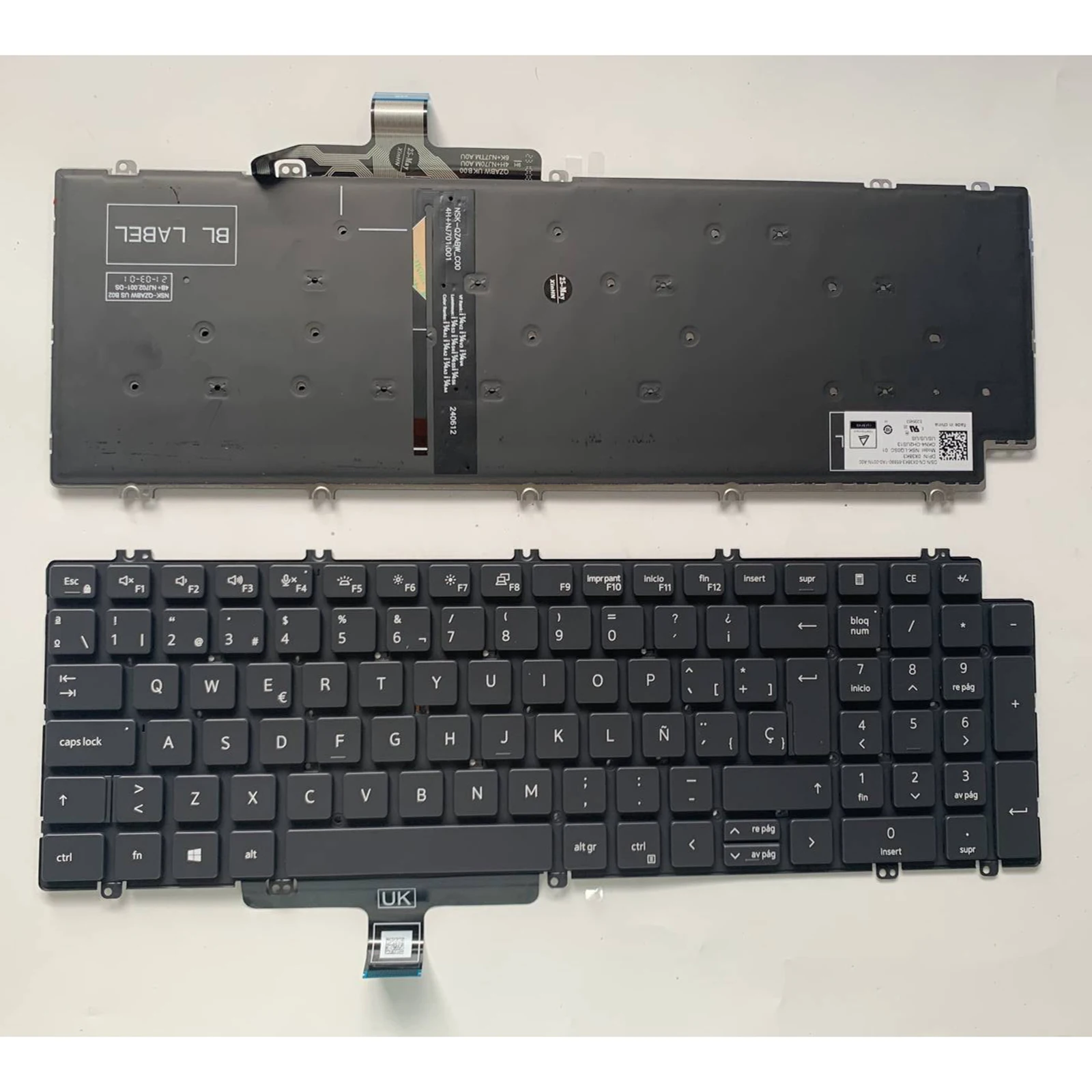 تخطيط US SP RU للوحة مفاتيح الكمبيوتر المحمول Dell Precision 7750 7760 3560 3561 Latitude 3540 5520 5521 5530 5531 5540 7550 7560 P170G