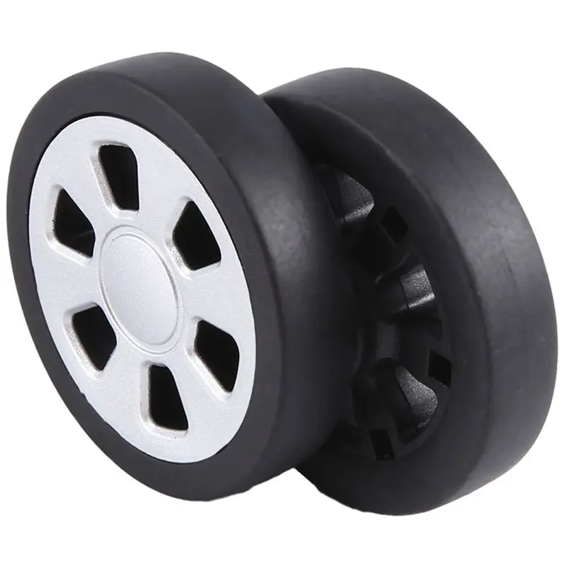 [NEWA64Z!】 55X13mm Set Of 2 Luggage Wheel Suitcase Replacement Wheels, Luggage Suitcase PU Swivel Caster Wheels Bearings Repair