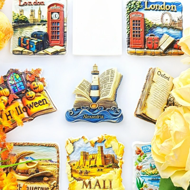 Alexandria Lighthouse Fridge Magnet - 3D Ancient Egyptian Souvenir Ptolemaic Kingdom Decor Unique Mediterranean Gift