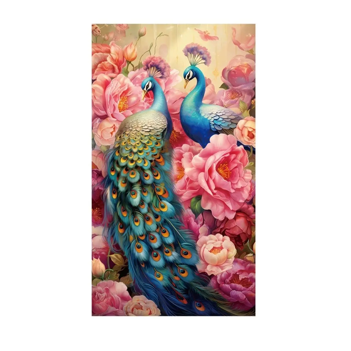 

9ct 60x80cm Peacocks Embroidery DIY Chinese Style Printed Kits Cross Stitch Needlework Set Home Decor Crafts