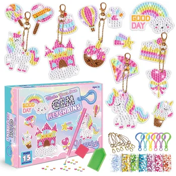 Children's cartoon unicorn Magic Gemstone Diamond Painting Children's Set, Homemade…