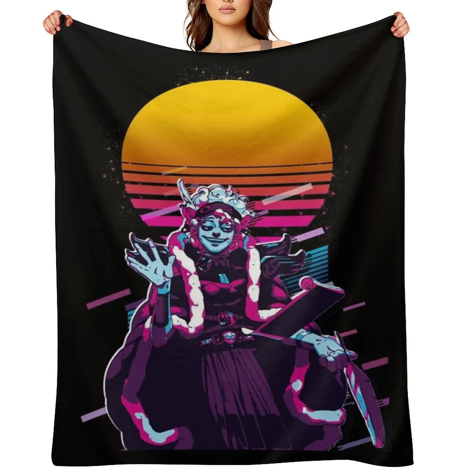 

Hypnos - Hades (80s Retro) Throw Blanket Soft Plaid Shaggy Loose cosplay anime Blankets