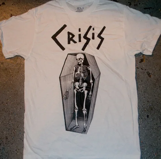 Crisis - 'No Town Hall' T-shirt (punk oi blitz death joy crass amebix kbd)