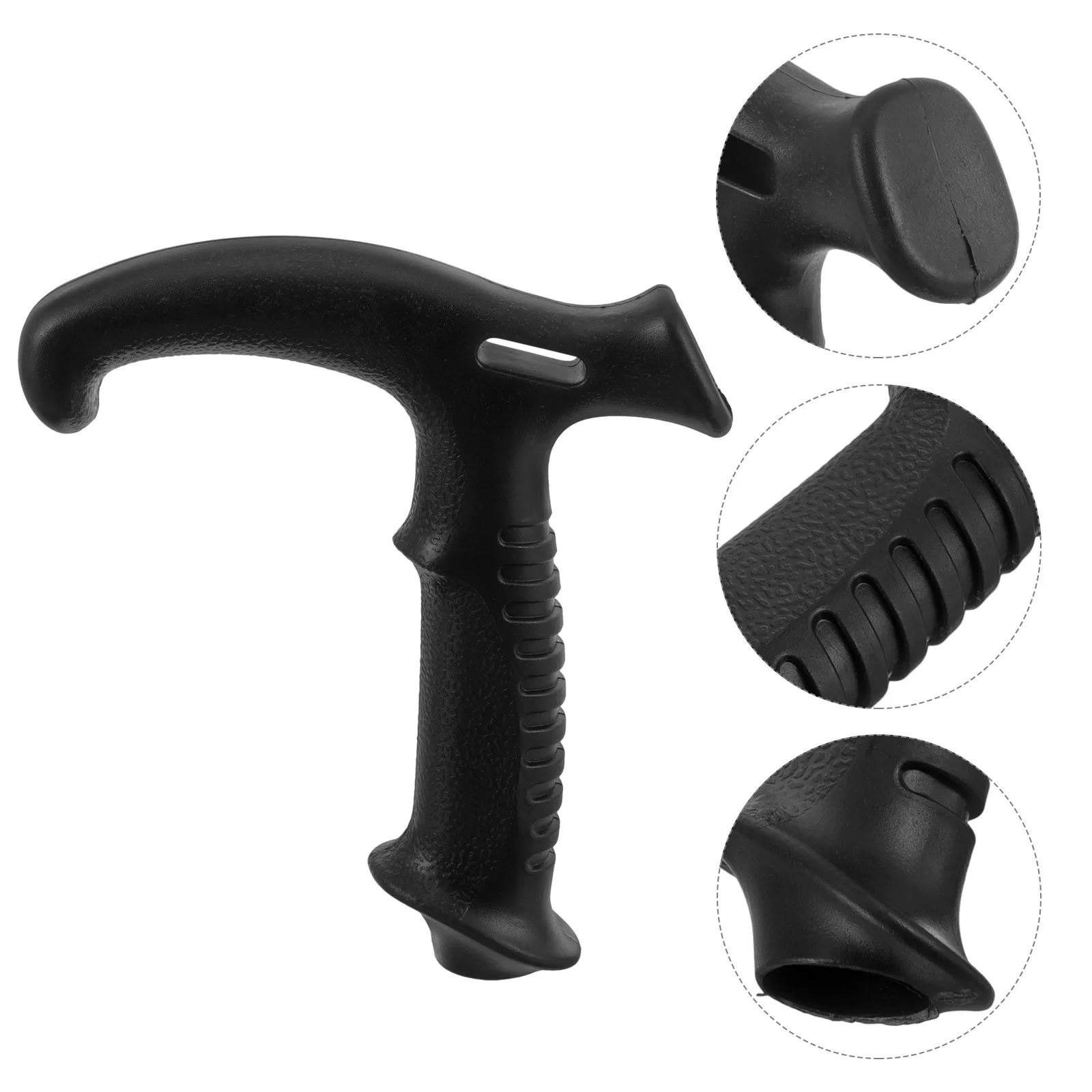 

Ergonomic Stick Handle T-Shape Plastic Cane Handle Replacement for Hiking Walking Stick Outdoor Use Replacement Cane Knob