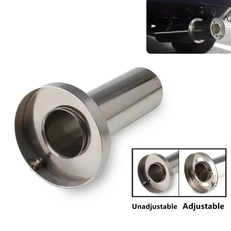 

Universal 3.5" /4'' / 4.5'' Round Steel Removable Stainless Steel Car Exhaust Muffler Silencer Silver