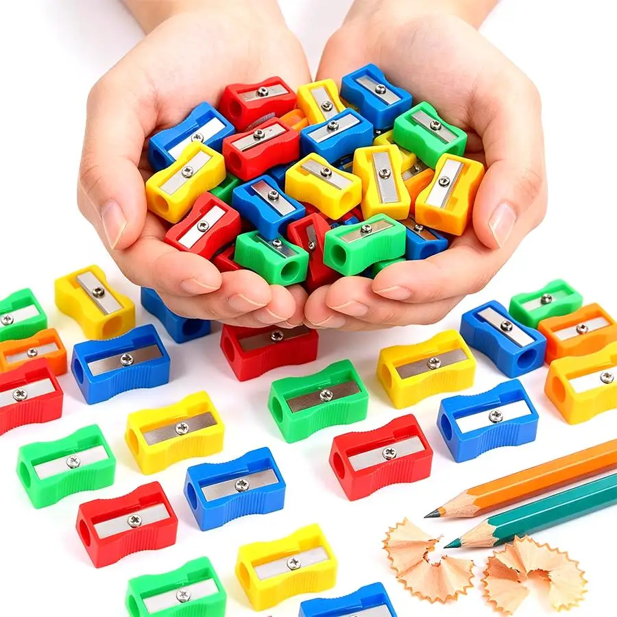 10/30pcs Manual Pencil Sharpeners, Plastic Pencil Cutters, Minimalist Stationery for Office Staff Daily Writing & Note Taking